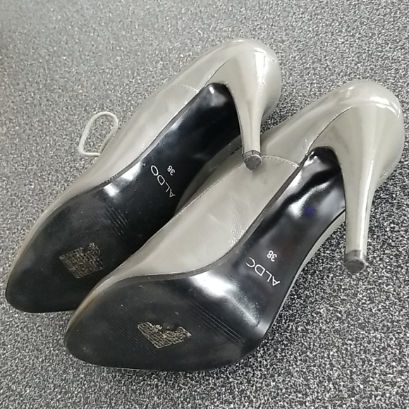 Aldo Women's Booties Size 7.5 Grey Lace Up Leather - Picture 5 of 7